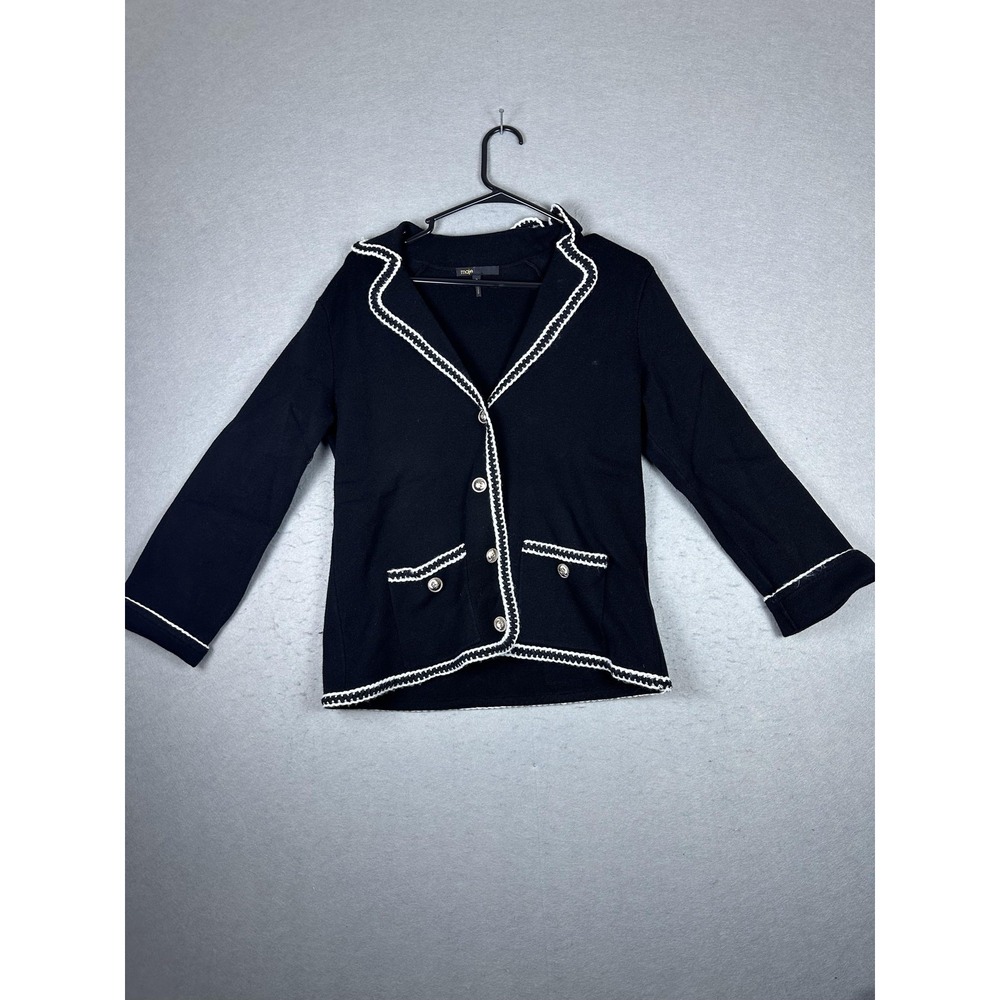 Maje Cardigan‎ Jacket Womens Large Knit Blazer Button Pockets Chic